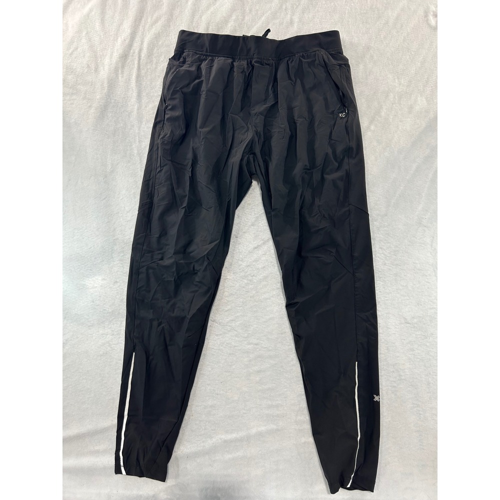 Kith Classics Mens Black Nylon Spandex Joggers KE9A67BLK Reflective Stripe Small
